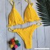 Bolayu Women Sexy Floral Bikini Set Push-Up Padded Swimwear Swimsuit Bathing Beachwear Yellow B0793J4244